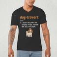 Dog-Trovert Shih Tzu Humor Definition Introvert Men's V-Neck T-Shirt