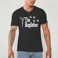 The Dogfather Boston Terrier Dog Dad Tshirt Idea Men's V-Neck T-Shirt