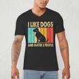 I Like Dogs And Maybe 3 People Introvert Men's V-Neck T-Shirt