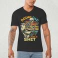 Doing Dad Shit Dad Joke Skeleton Dad Dad Father's Day Men's V-Neck T-Shirt