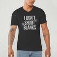 I Don't Shoot Blanks Dad Pregnancy Announcement T-Shirt Men's V-Neck T-Shirt