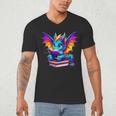 Dragon Reading a Book Bookworm Book Men's V-Neck T-Shirt