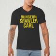 Dungeon Crawler Carl Yellow Text Logo LitRPG Series Book Men's V-Neck T-Shirt