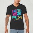Eighties Console Controller Gaming Player Gadget Nostalgia Men's V-Neck T-Shirt