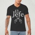 El Jefe Shirt The Boss Mexican Guns Dad For Men Men's V-Neck T-Shirt