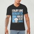 I Enjoy Long Romantic Walks To My Fridge Introvert Men's V-Neck T-Shirt I Enjoy Long Romantic Walks To My Fridge Introvert Men's V-Neck T-Shirt