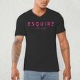 Esquire Est 2025 Women Lawyer Attorney Law School Graduation Men's V-Neck T-Shirt