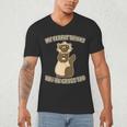 Ew People Ferret Saying Mask Introvert Ferrets Men's V-Neck T-Shirt