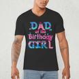 Family Party Decorations Dad Of The Birthday Girl T-Shirt Men's V-Neck T-Shirt