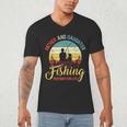 Father Daughter Fishing Partner For Life Retro Matching Dad Men's V-Neck T-Shirt