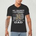 Father Veterans Day My Favorite Veteran Is My Dad For Kids Men's V-Neck T-Shirt