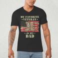Father Veterans Day My Favorite Veteran Is My Dad Proud Kids Men's V-Neck T-Shirt
