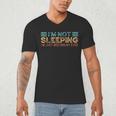 Fathers Dad Joke I'm Not Sleeping I'm Just Resting My Eyes Men's V-Neck T-Shirt