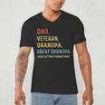 Fathers Day Dad Veteran Grandpa Great Grandpa Men's V-Neck T-Shirt