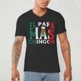 Fathers Day El Papa Mas Chingon Mexican Dad Spanish Men's V-Neck T-Shirt Fathers Day El Papa Mas Chingon Mexican Dad Spanish Men's V-Neck T-Shirt