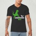 Father's Day Idea Daddysaurus Rex T-Shirt Men's V-Neck T-Shirt