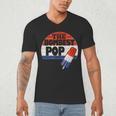 Fathers Day Shirt Cool Dad Bombest Pop Retro 80s Dad Men's V-Neck T-Shirt