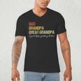 Fathers Day From Wife Son Kids Dad Grandpa Great Grandpa Men's V-Neck T-Shirt