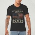 My Favorite Football Player Calls Me Dad Father's Day Men's V-Neck T-Shirt