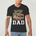 My Favorite Soccer Player Calls Me Dad US Flag Fathers Day Men's V-Neck T-Shirt