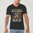 My Favorite Solider Calls Me Dad Proud Army Dad Men's V-Neck T-Shirt