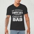 My Favorite Swimmer Calls Me Dad Vintage Swim Pool Men's V-Neck T-Shirt