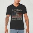 My Favorite Volleyball Player Calls Me Dad USA Flag Men's V-Neck T-Shirt My Favorite Volleyball Player Calls Me Dad USA Flag Men's V-Neck T-Shirt