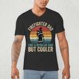 Firefighter Dad Like Regular Dad But Cooler Father's Day Men's V-Neck T-Shirt