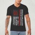 Firefighter Husband Father Fireman For Dad Men's V-Neck T-Shirt