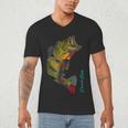 Fishing Shirts PEACOCK BASS Fishing Art Shirt For Dad Men's V-Neck T-Shirt
