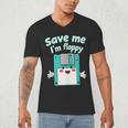 Floppy Disk Retro Tech Nostalgia Old School Computing Humor Men's V-Neck T-Shirt
