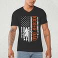 Football Kicker Dad Of A Football Kicker Father US Flag Men's V-Neck T-Shirt