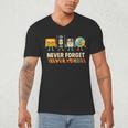 Never Forget Retro Cassette VHS Floppy CD Nostalgia Humor Men's V-Neck T-Shirt Never Forget Retro Cassette VHS Floppy CD Nostalgia Humor Men's V-Neck T-Shirt