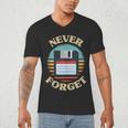 Never Forget Retro Diskette Nostalgia Vintage Men's V-Neck T-Shirt Never Forget Retro Diskette Nostalgia Vintage Men's V-Neck T-Shirt