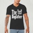 French Bulldog Dog Dad Dogfather Dogs Daddy Father Men's V-Neck T-Shirt