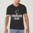 Frenchie Dad Lover Owner French Bulldog Father Daddy Papa Men Women Girls Kids Men's V-Neck T-Shirt