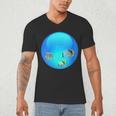 Frutiger Aero Aesthetic Tech Orb Fishes Men's V-Neck T-Shirt