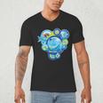 Frutiger Aero Metro Abstract Maximalism 2000s Nostalgia Men's V-Neck T-Shirt