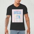 Fun Cute Introvert Cat Character Quote Men Women Men's V-Neck T-Shirt