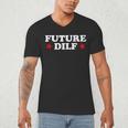 Future DILF Sarcastic Hot Dad Statement Sarcasm Humor Men's V-Neck T-Shirt
