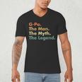 G-Pa The Man The Myth The Legend Dad Grandpa Men's V-Neck T-Shirt