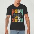 GAME OVER Class Of 2023 Video Games Vintage Graduation Gamer Men's V-Neck T-Shirt