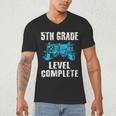 Gamer Graduation 5th Grade Level Complete Video Games Boys Men's V-Neck T-Shirt