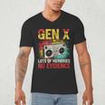 Gen X Lots Of Memories No Evidence Retro Nostalgia Humor Men's V-Neck T-Shirt