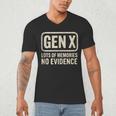 Gen X Lots Of Memories No Evidence Retro Nostalgia Men's V-Neck T-Shirt