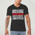 Genealogist Miracle Worker Genealogy Graduation Men's V-Neck T-Shirt