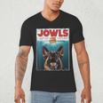 German Shepherd Jowls Hamburger GSG Dog Mom Dog Dad Men's V-Neck T-Shirt