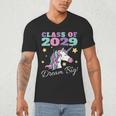 Girls Class Of 2029 Magical Unicorn Graduation Cap Men's V-Neck T-Shirt