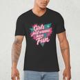 Girls Just Wanna Have Fun Retro 80s Nostalgia Night Out Men's V-Neck T-Shirt
