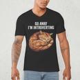 Go Away I'm Introverting Cat Introvert Men Women Girls Kids Men's V-Neck T-Shirt